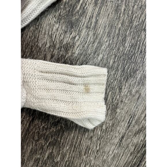 Mossimo Women’s Large Cream Chunky Knit Shawl Collar Open Cardigan Cozy Y2K - Picture 7 of 7